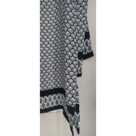 Violet & Claire Stitch Fix Retro Fan Print Blouse Top Tunic - Picture 8 of 9